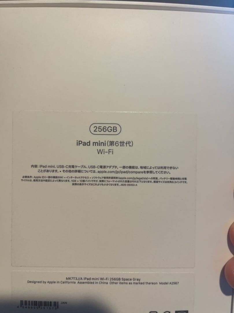 Apple iPad mini6 スペースグレー 256GB