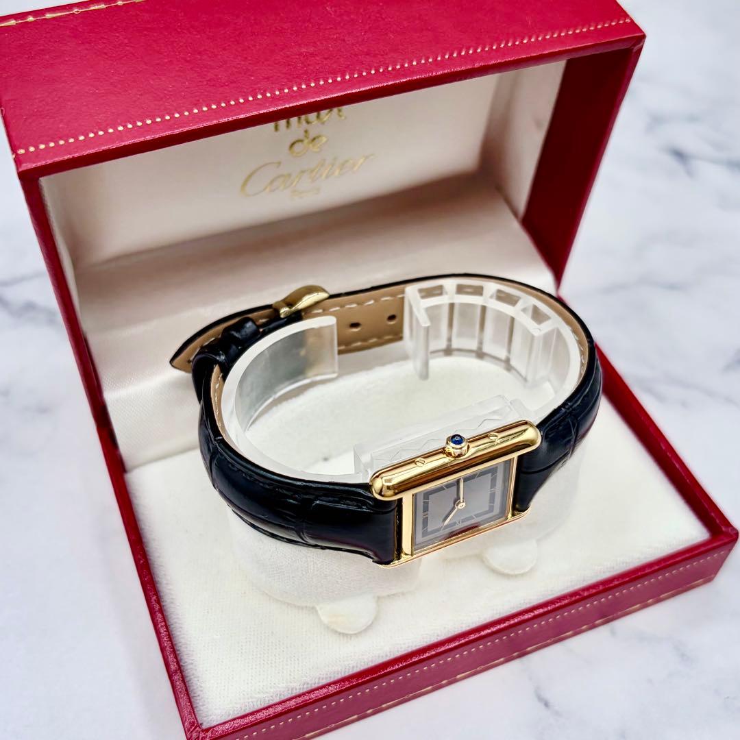 【極美／良稼働】カルティエ マストタンク SM ヴェルメイユ 極上個体 純正尾錠