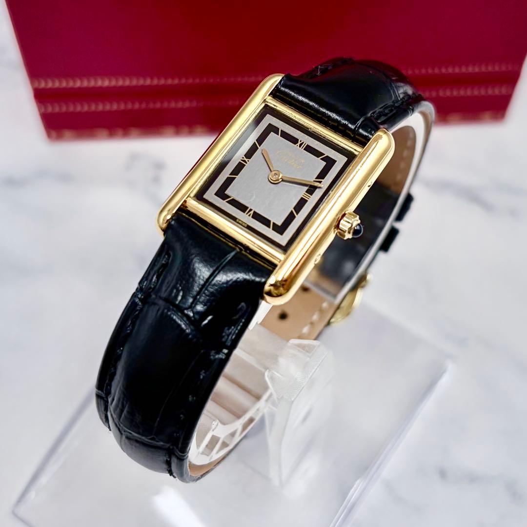 【極美／良稼働】カルティエ マストタンク SM ヴェルメイユ 極上個体 純正尾錠