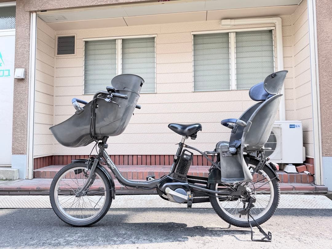 大阪府　子供乗せ　パナソニック　 電動アシスト自転車 チャイルドシート2つ付き