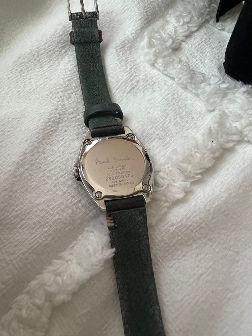 Paul Smith ブラックレザーバンド時計　保証書付き