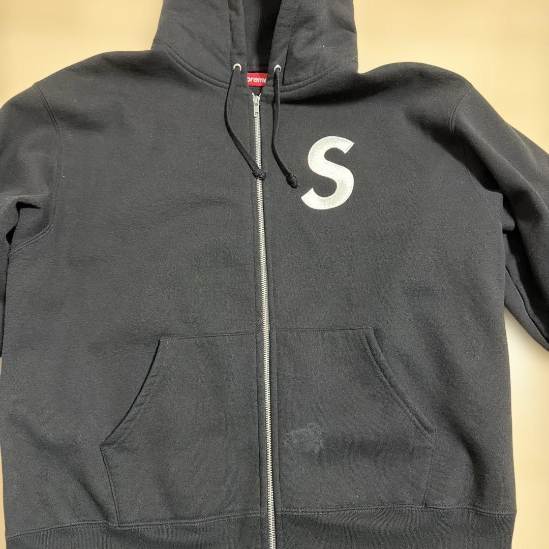 supreme Sロゴパーカー　ブラック　Lサイズ