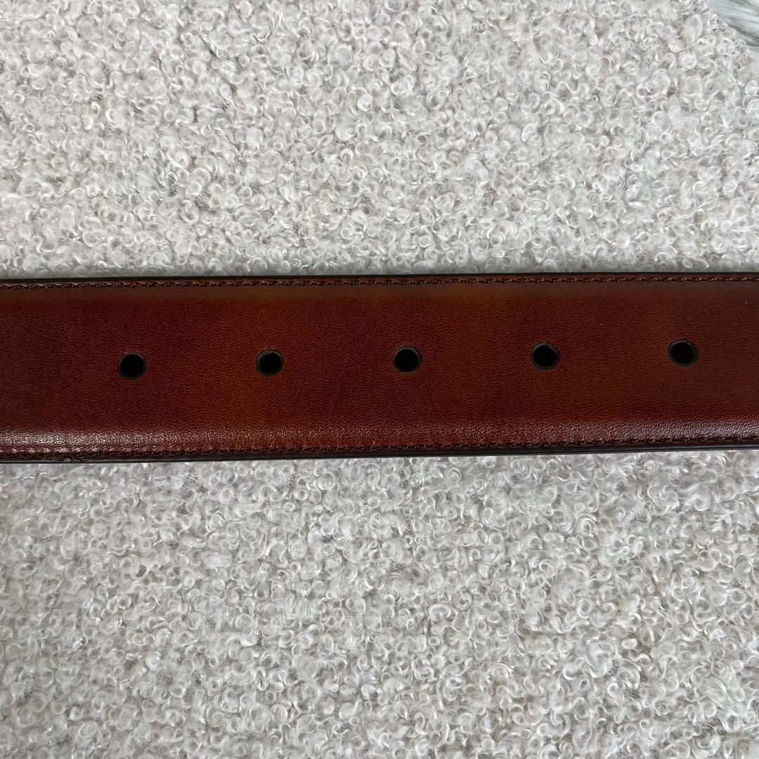 未使用級　MAGNANNI ベルト　レザー　ブラウン　保存袋付き