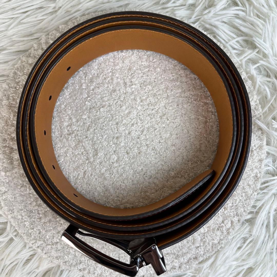 未使用級　MAGNANNI ベルト　レザー　ブラウン　保存袋付き