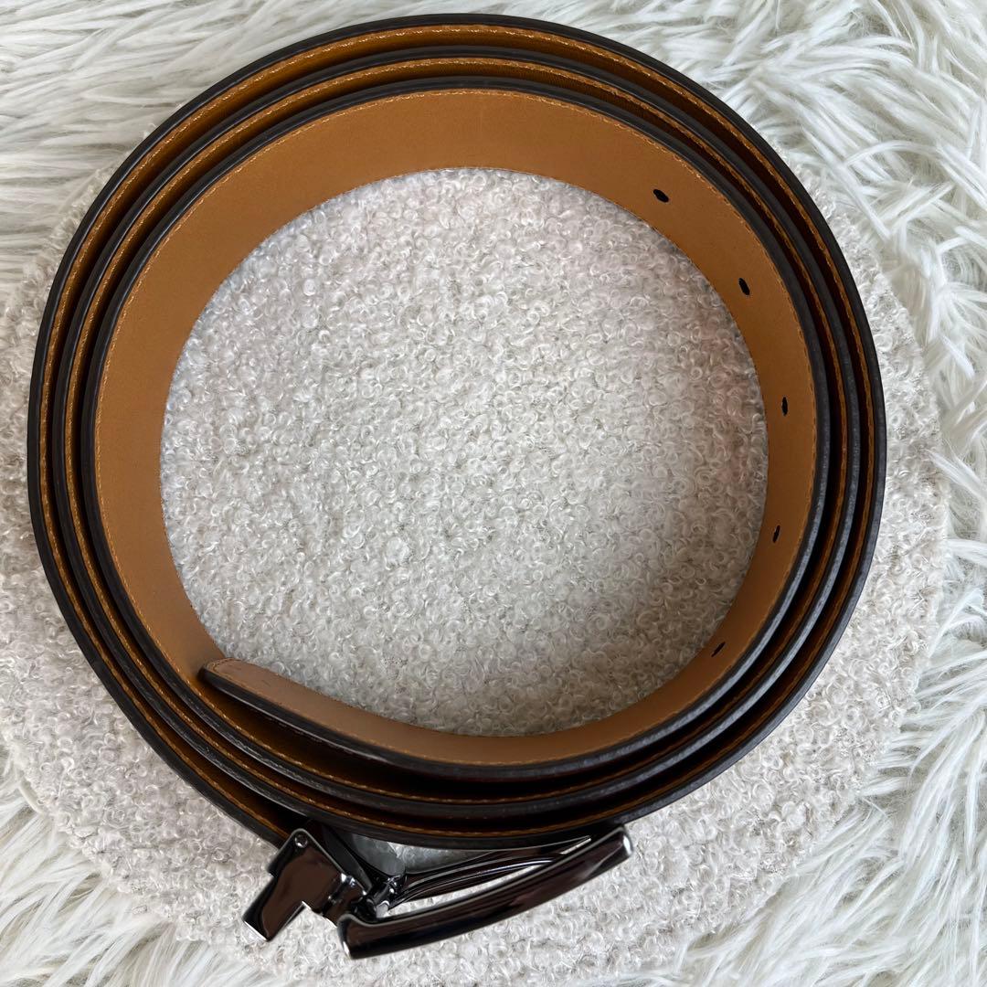 未使用級　MAGNANNI ベルト　レザー　ブラウン　保存袋付き