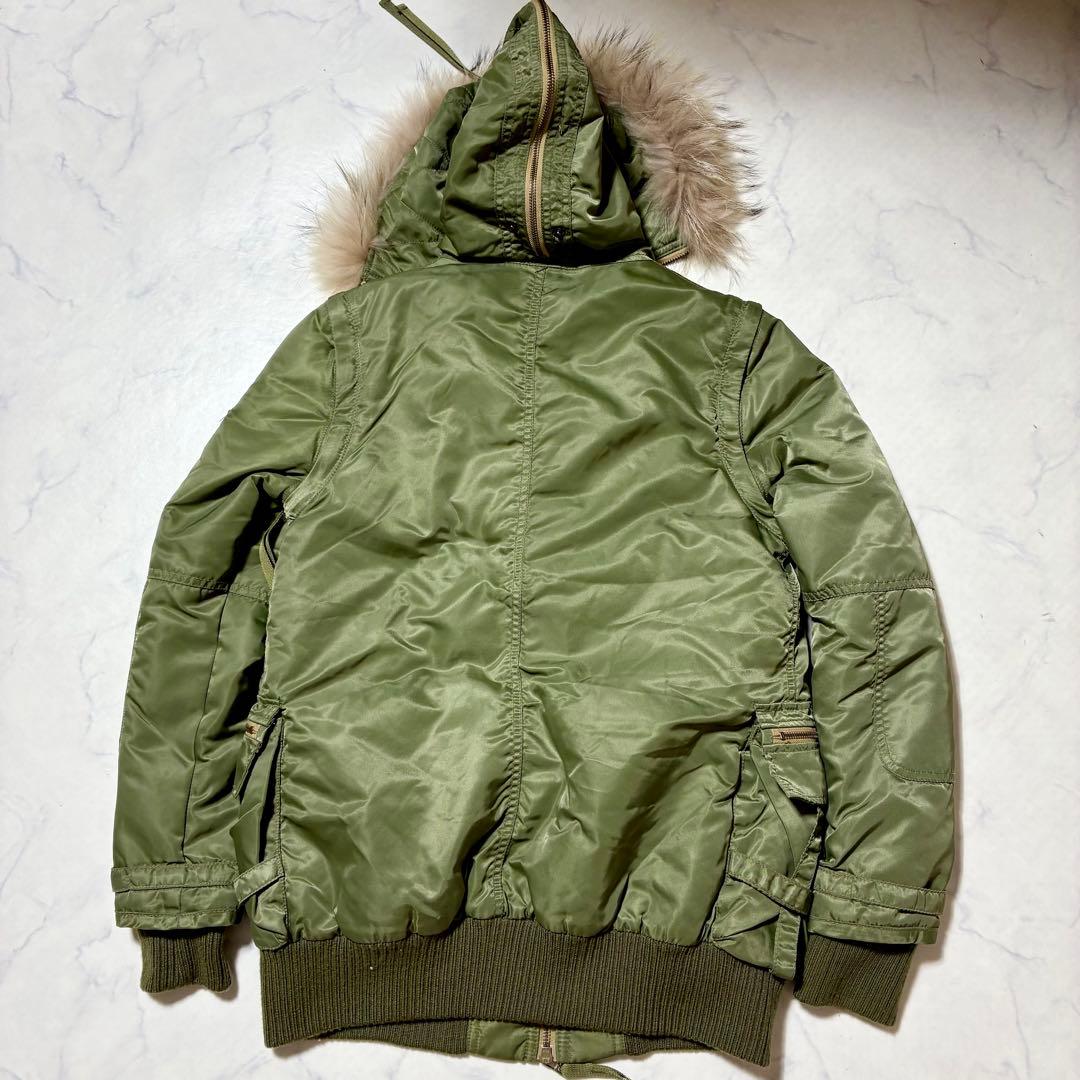 に*こ様 美品✨AVIREX N-2B フライトジャケット ベスト カーキ M