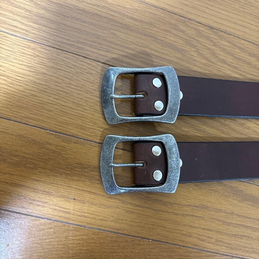 本革ギャリソンベルト　革厚め　UKサドルレザー　37インチ 2本組