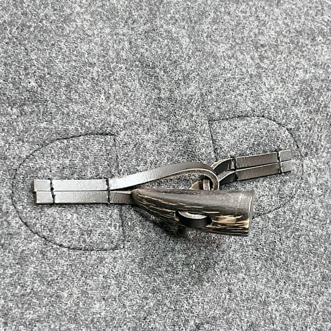 『ポールスミス』ダッフルコート キルティング 異素材 切替 44 グレーパープル