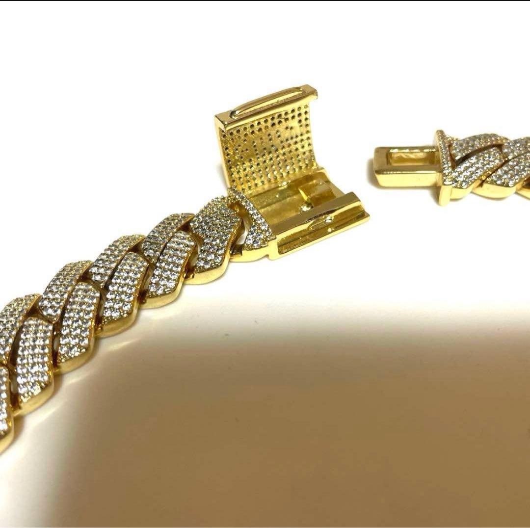 glitter ゴールド　ネックレス　長さ45センチ【19mm】