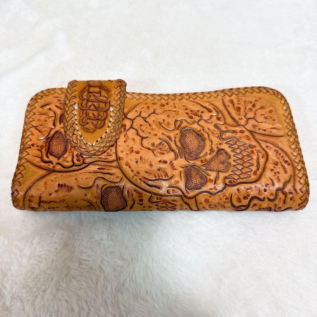 Leather Craft You バイカーズウォレット ロープ付き ターコイズ