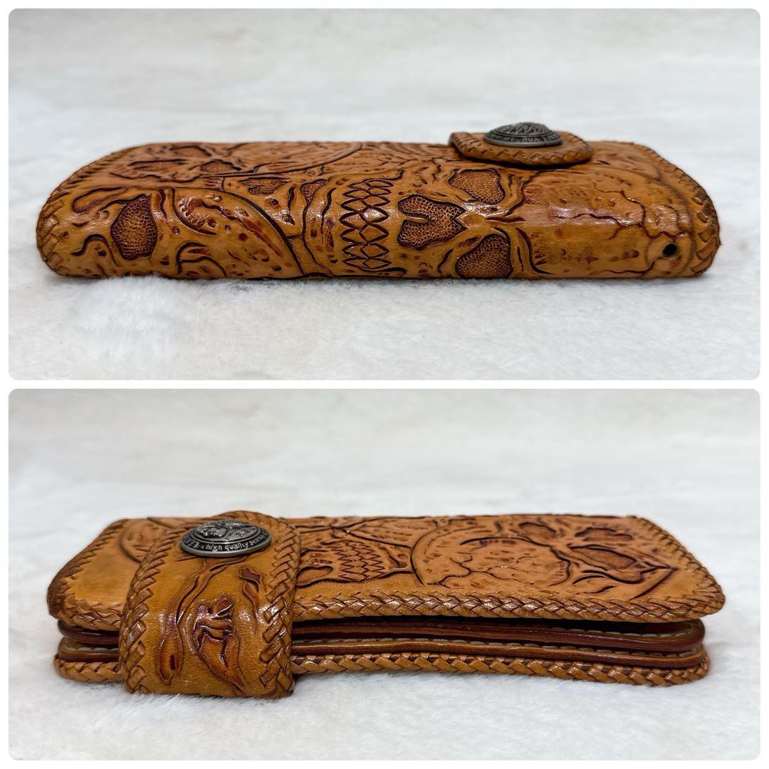 Leather Craft You バイカーズウォレット ロープ付き ターコイズ