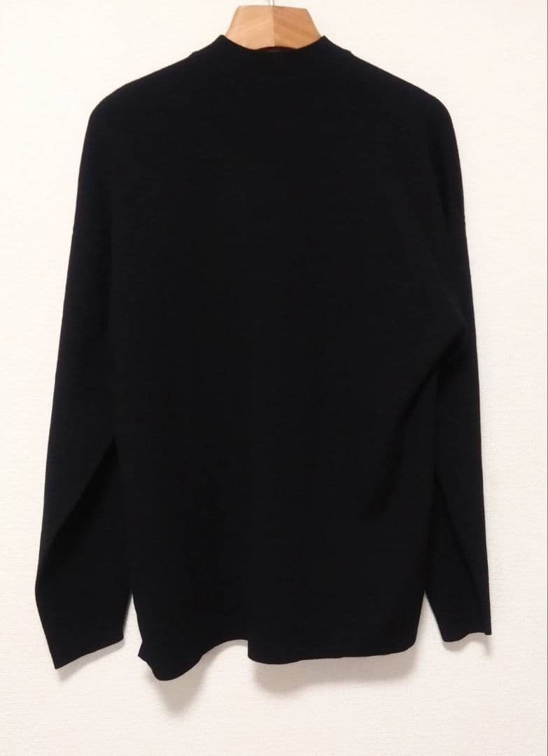 ENFOLD 24 BOX KNIT PULLOVER モックネック 38 黒