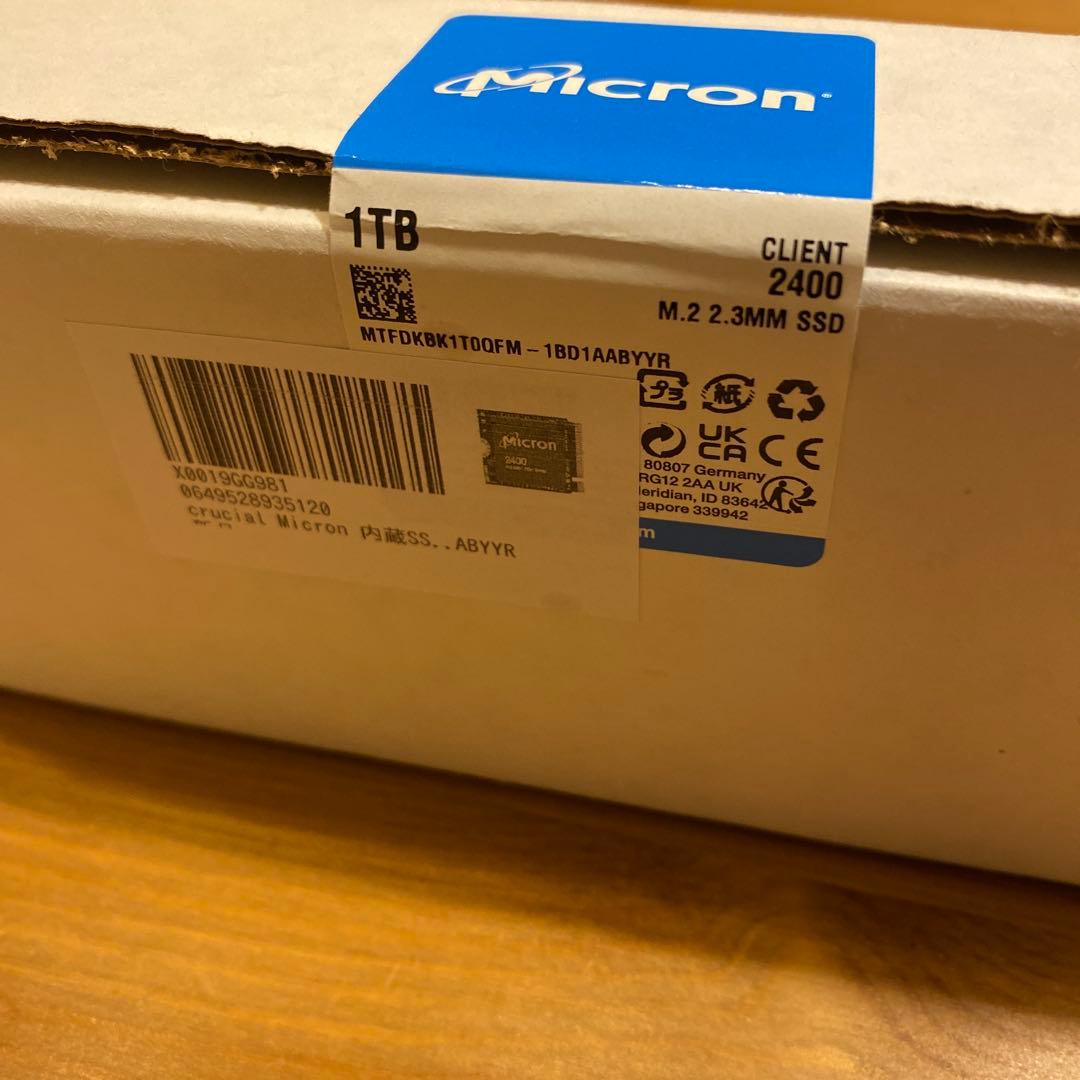 メモリー Micron 2400 M.2 SSD 1TB