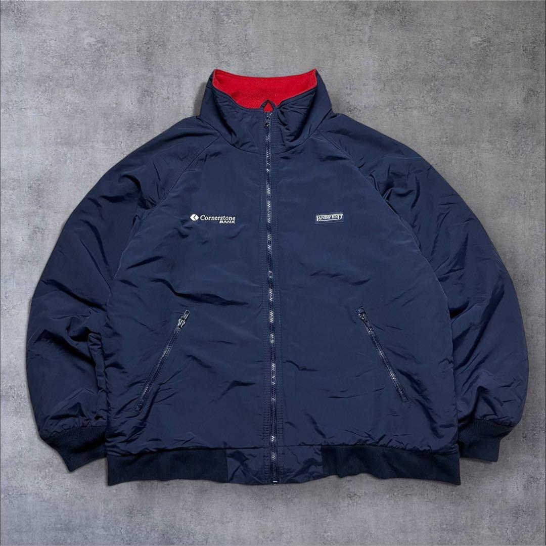 90s LANDS’END シェルドシンチラ ジャケット 企業ロゴ USA製