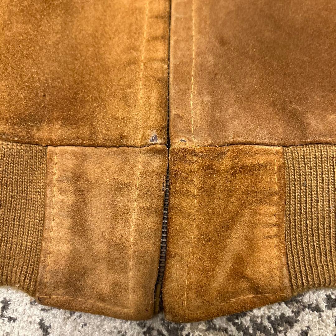 USA製 ショット スエード ボンバージャケット 38アメカジ ブルゾン 本革