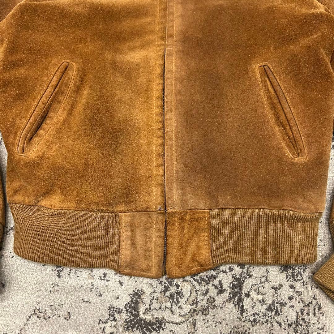 USA製 ショット スエード ボンバージャケット 38アメカジ ブルゾン 本革