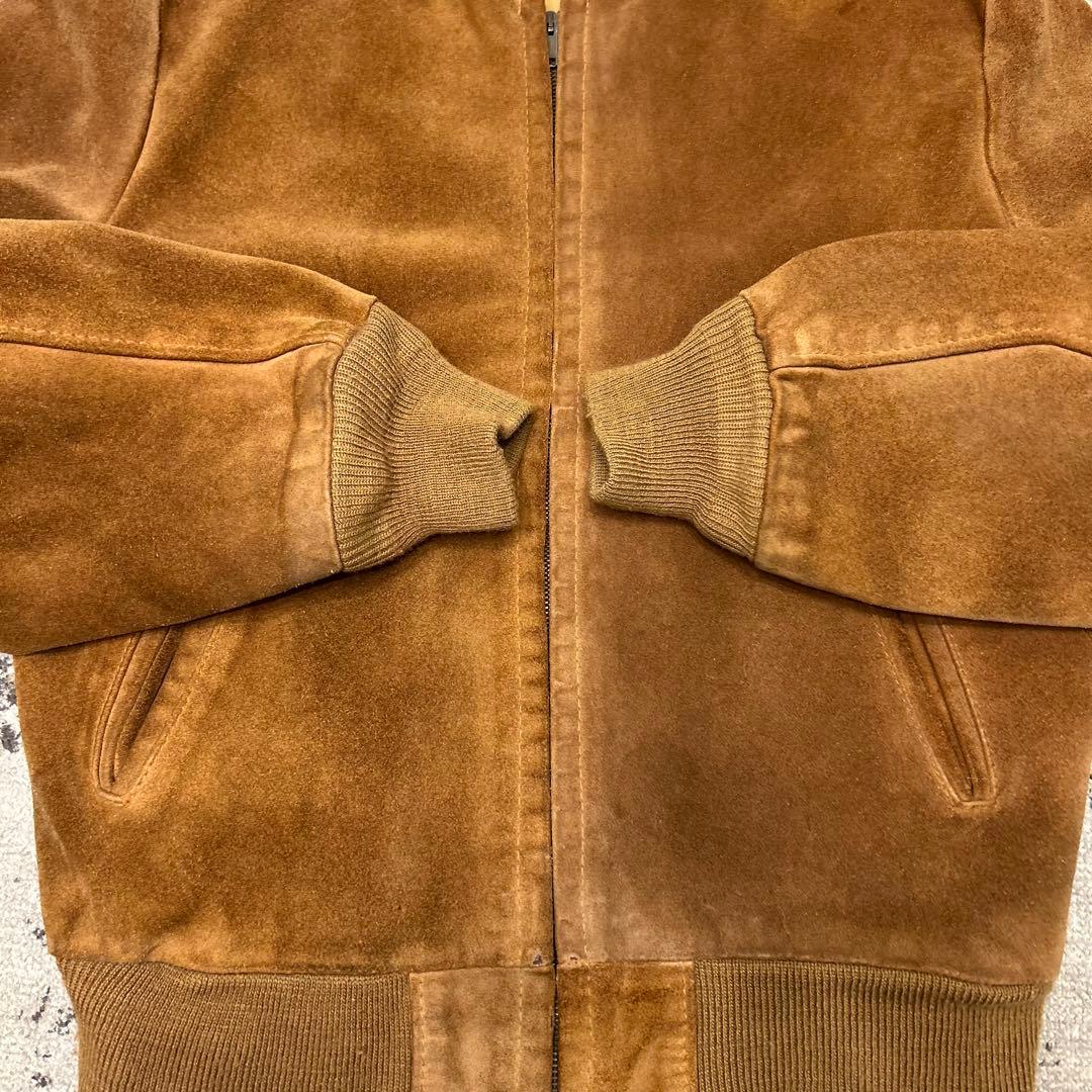 USA製 ショット スエード ボンバージャケット 38アメカジ ブルゾン 本革