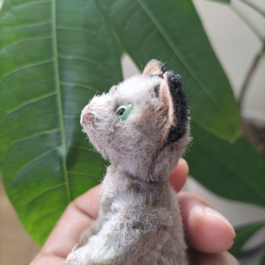 ドイツ　ビンテージ　schuco ノアズアーク　灰色猫 キャット