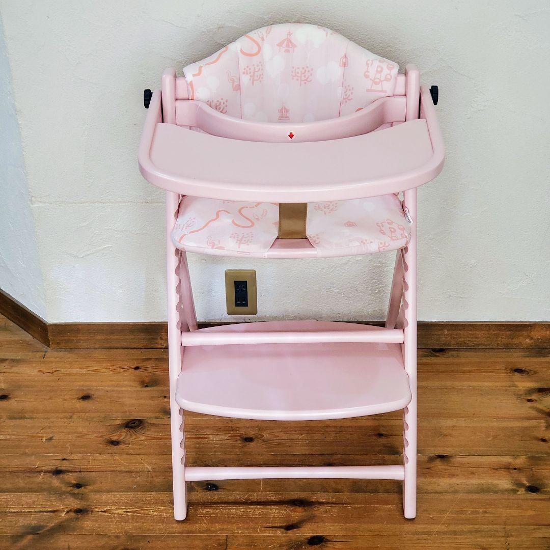 【希少色】ヤマトヤ　ハイチェア　アッフルチェア　テーブル　ガード クッション付き