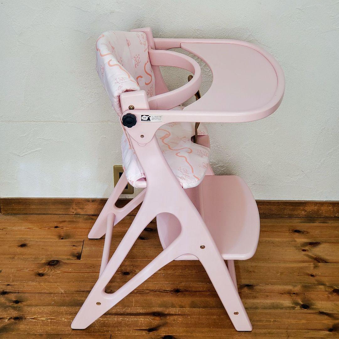 【希少色】ヤマトヤ　ハイチェア　アッフルチェア　テーブル　ガード クッション付き