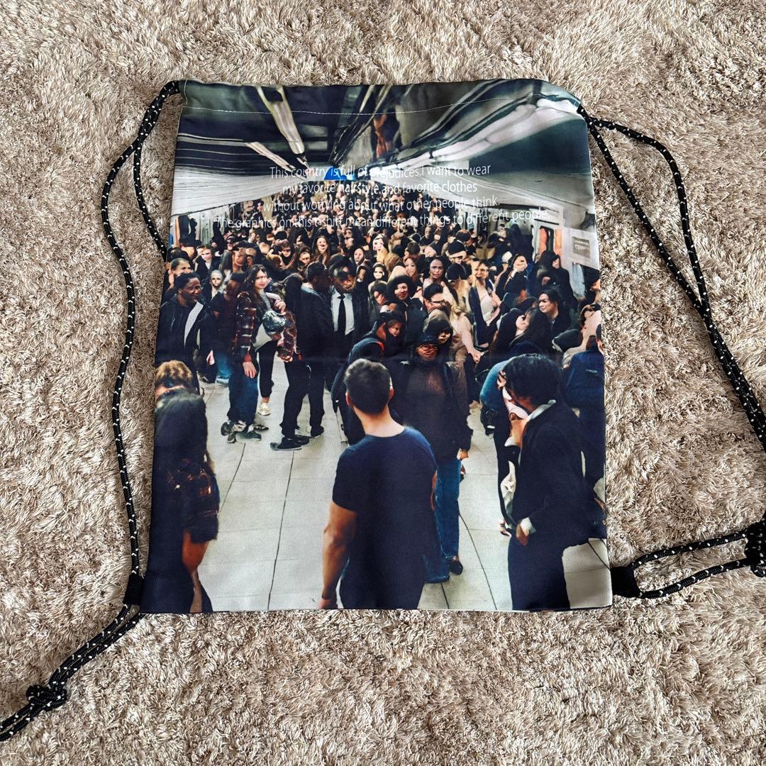 BECK and call ナップザック　ドローストリングバッグ 地下鉄デザイン