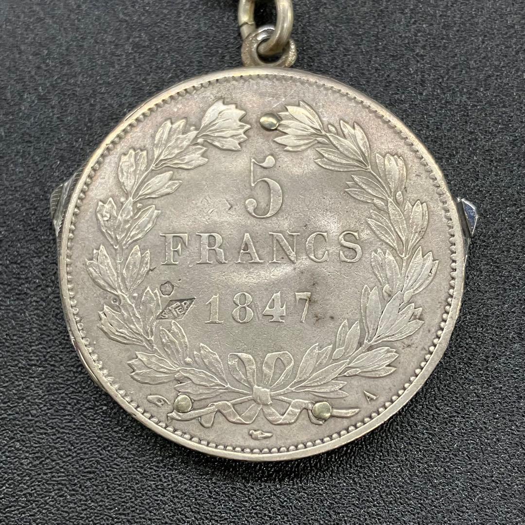 【希少品】Eloi エロア　ナイフ　銀貨　5フラン　箱　タグ付　01