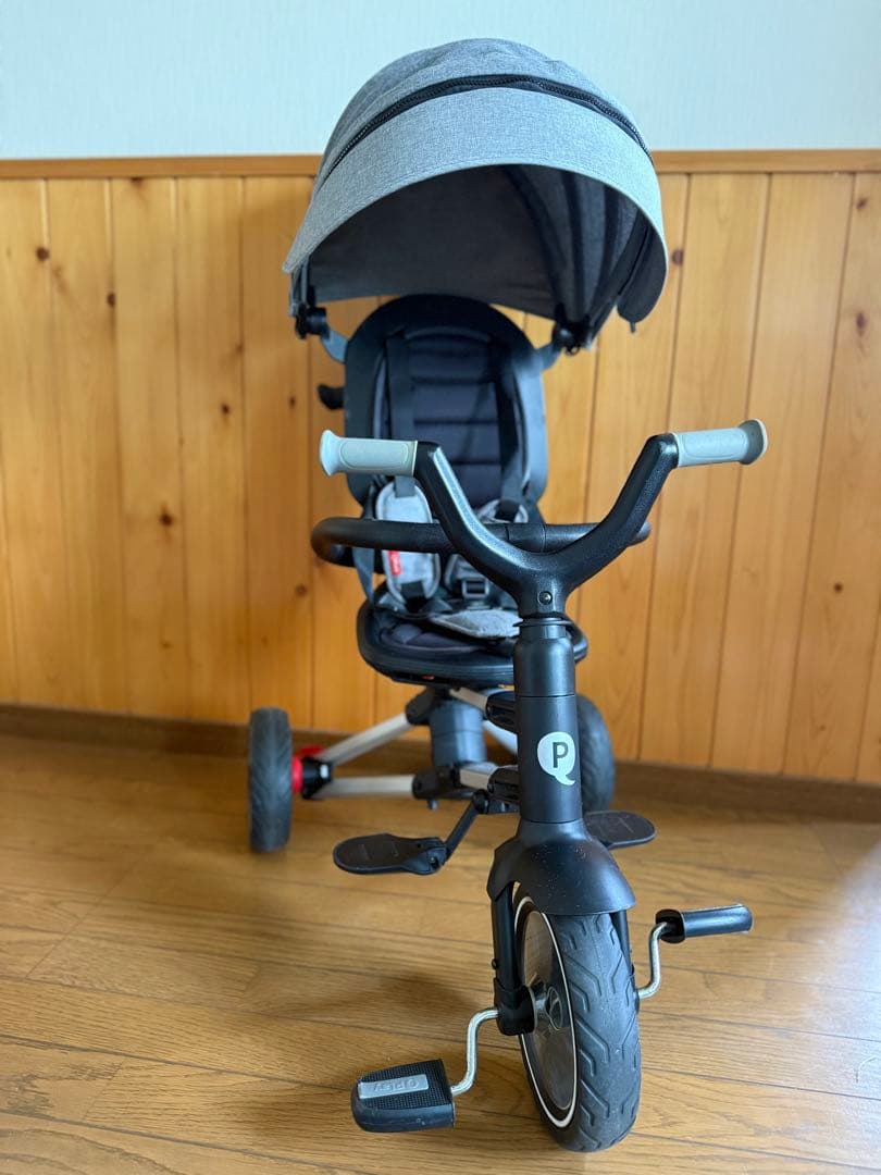 t*n様 美品 Ｑplay 三輪車 手押し 折りたたみ式