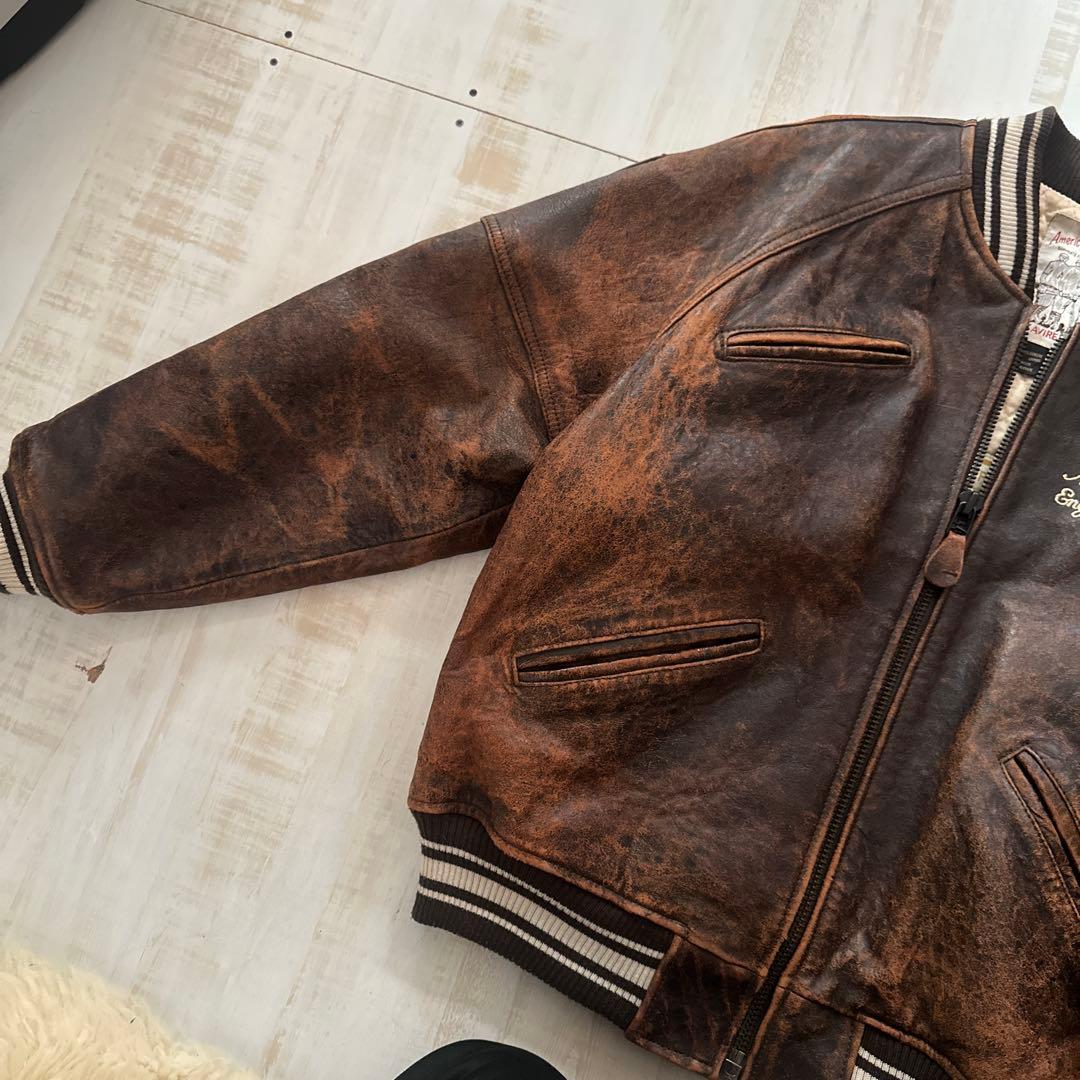 AVIREX アヴィレックス　アーチロゴ　80s レザージャケット　本革　S