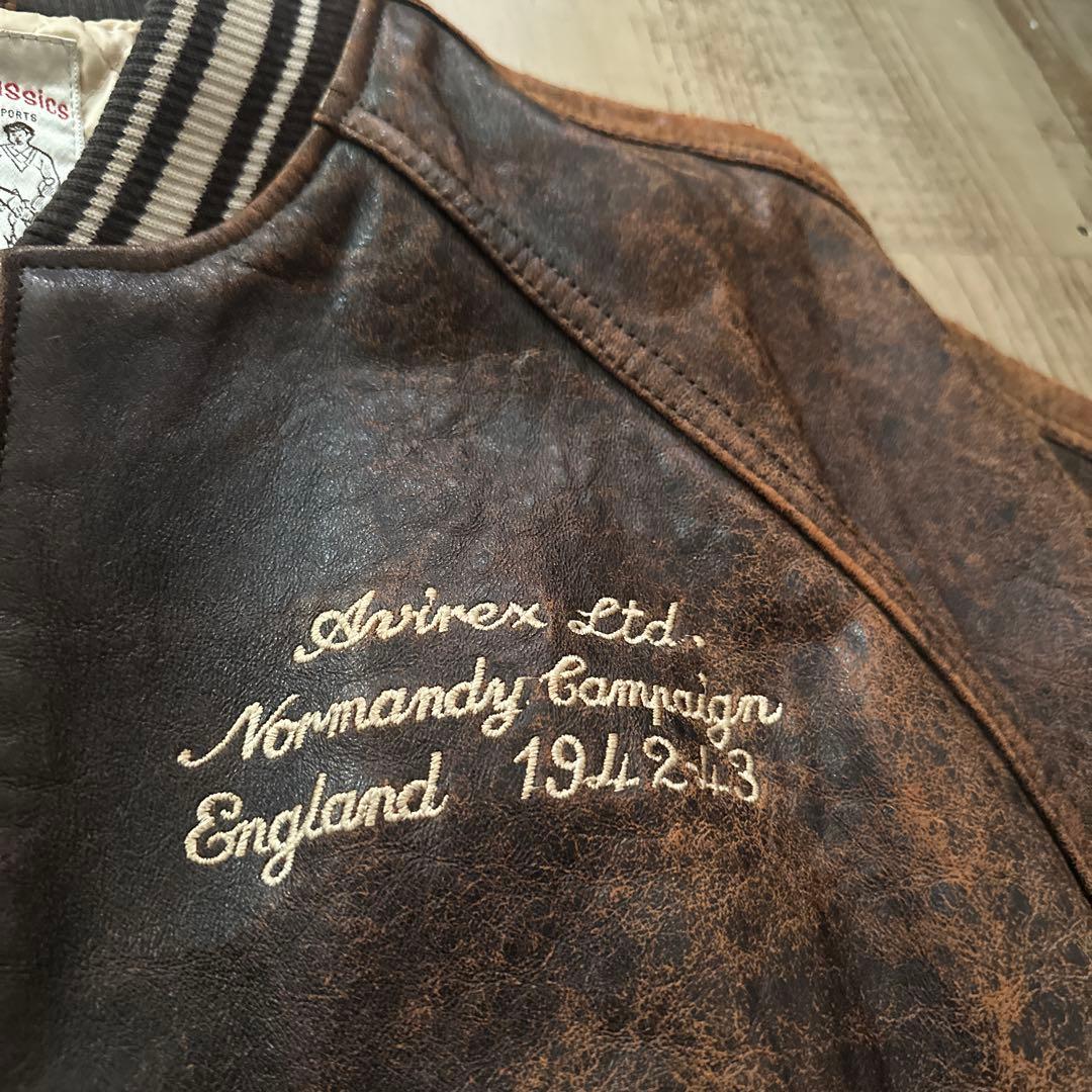 AVIREX アヴィレックス　アーチロゴ　80s レザージャケット　本革　S