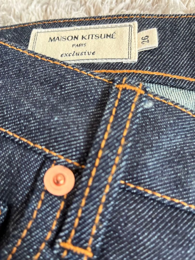 MAISONKITSUNE ジャパンスリムフィットデニム 26 S・XS相当