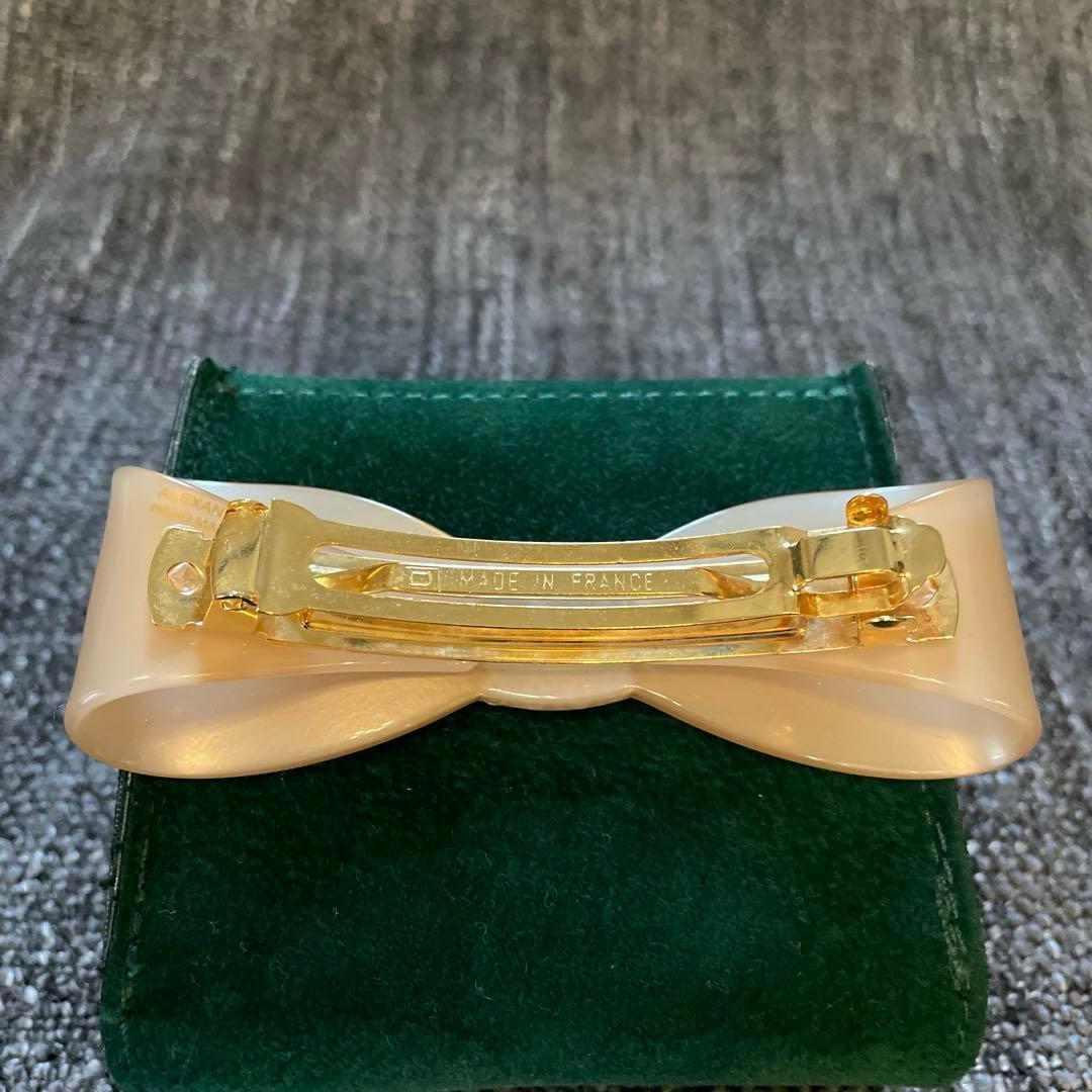 ななな美品☆フランス製 アレクサンドルドゥパリ ストーン装飾 バレッタ☆