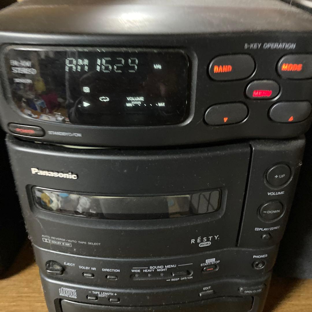中古品Panasonic ミニコンポ カセットテープ CDプレーヤー ジャンク品