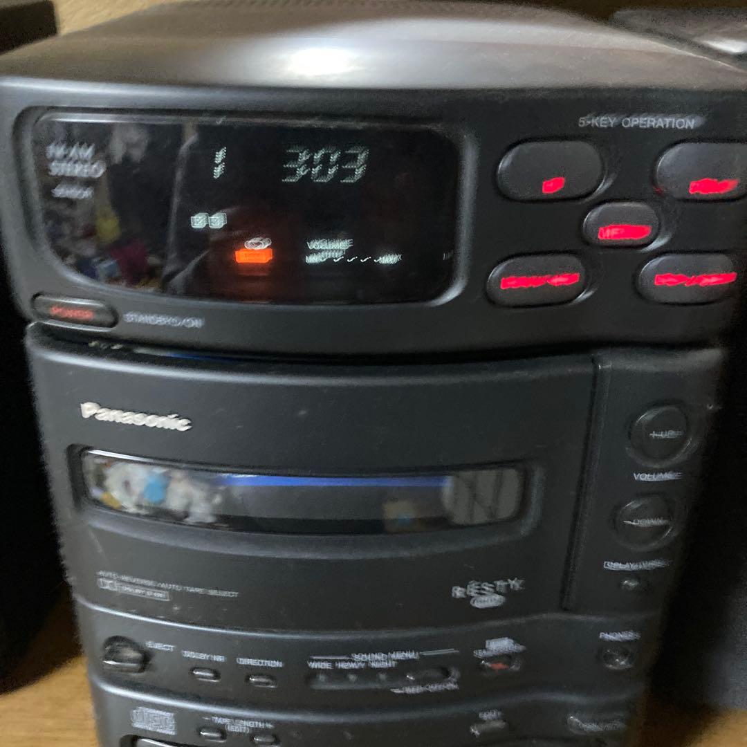 中古品Panasonic ミニコンポ カセットテープ CDプレーヤー ジャンク品