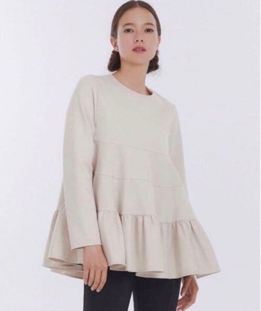 yori ヨリ ぬくぬくティアードフリルブラウス　36