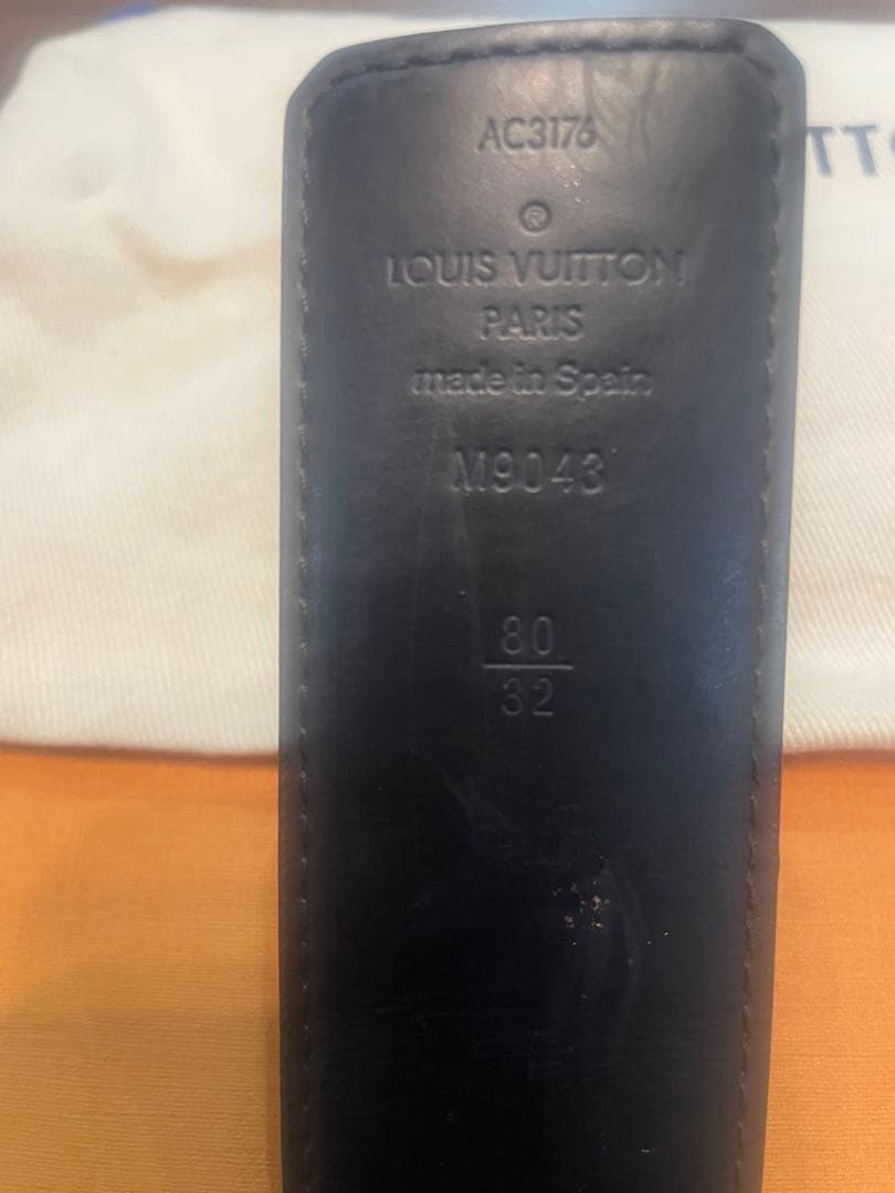 Louis Vuitton モノグラムレザーベルト 80/32