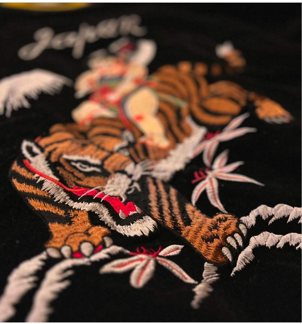 【希少】 HOUSTON 別珍 サテン スカジャン リバーシブル 金太郎 桃太郎