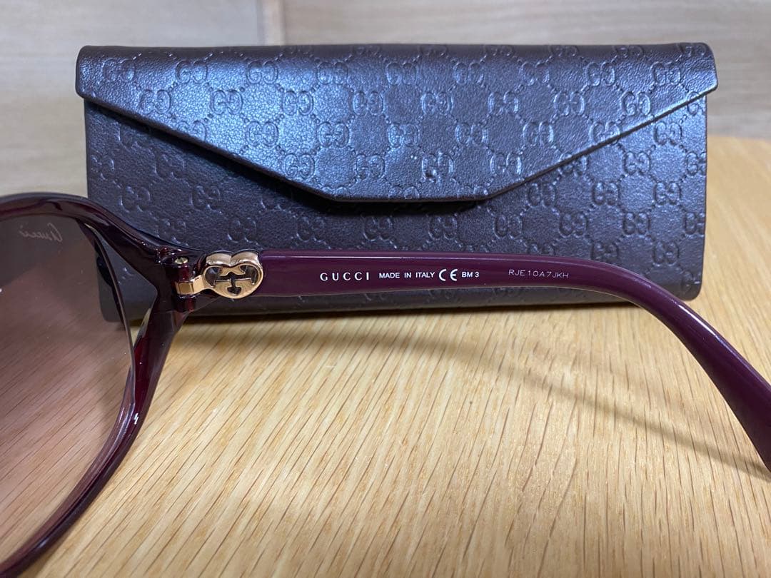 GUCCI パープル サングラス ケース付き