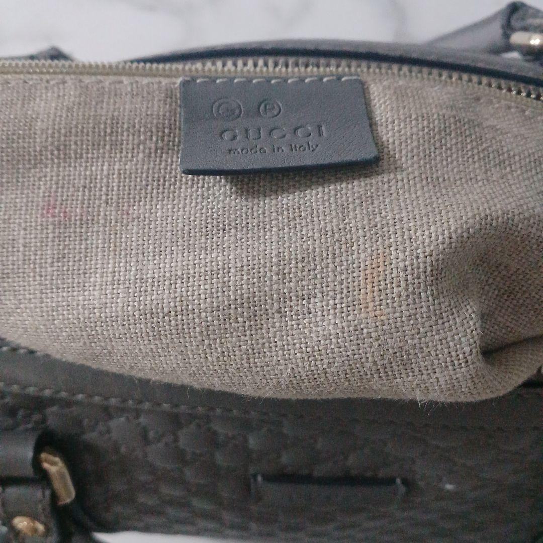 GUCCI グレー ハンドバッグ　ショルダーストラップ2way