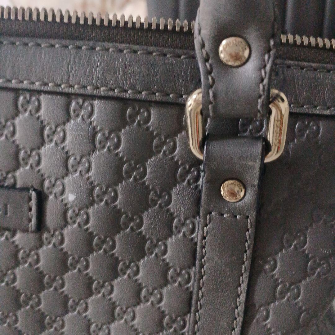 GUCCI グレー ハンドバッグ　ショルダーストラップ2way