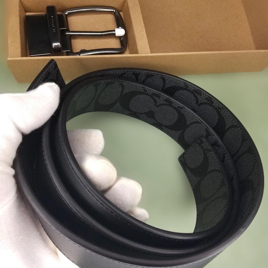 ★良品★コーチCOACH ブラックベルト＆カードケースセット