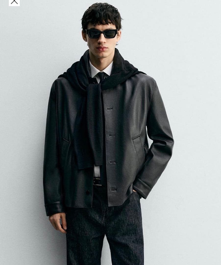 ZARA レザーコレクション ラムレザージャケット