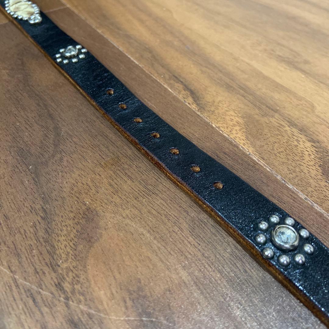 希少美品HTC ナローベルト ピーナッツ ブラック&クリアストーン 34inch