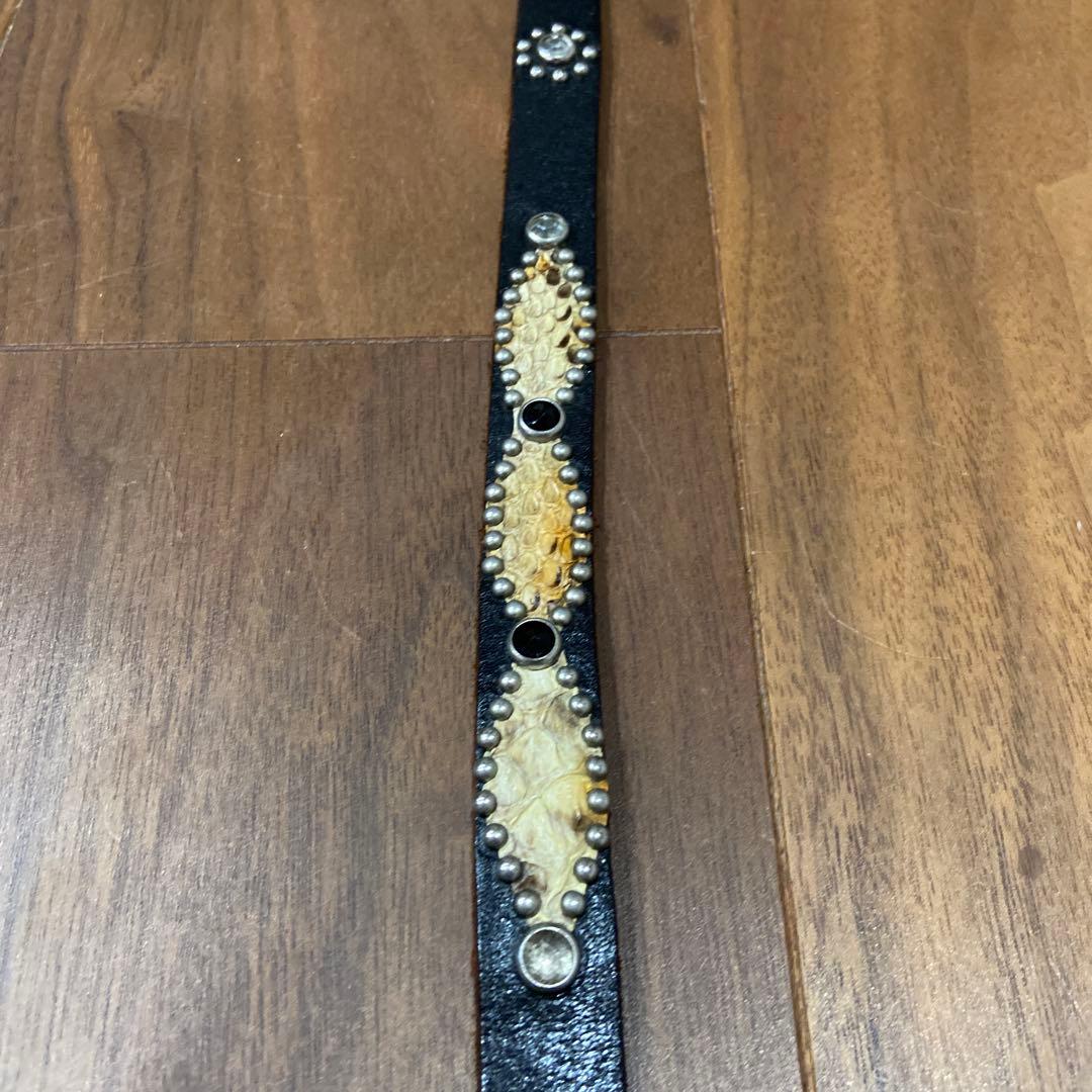 希少美品HTC ナローベルト ピーナッツ ブラック&クリアストーン 34inch