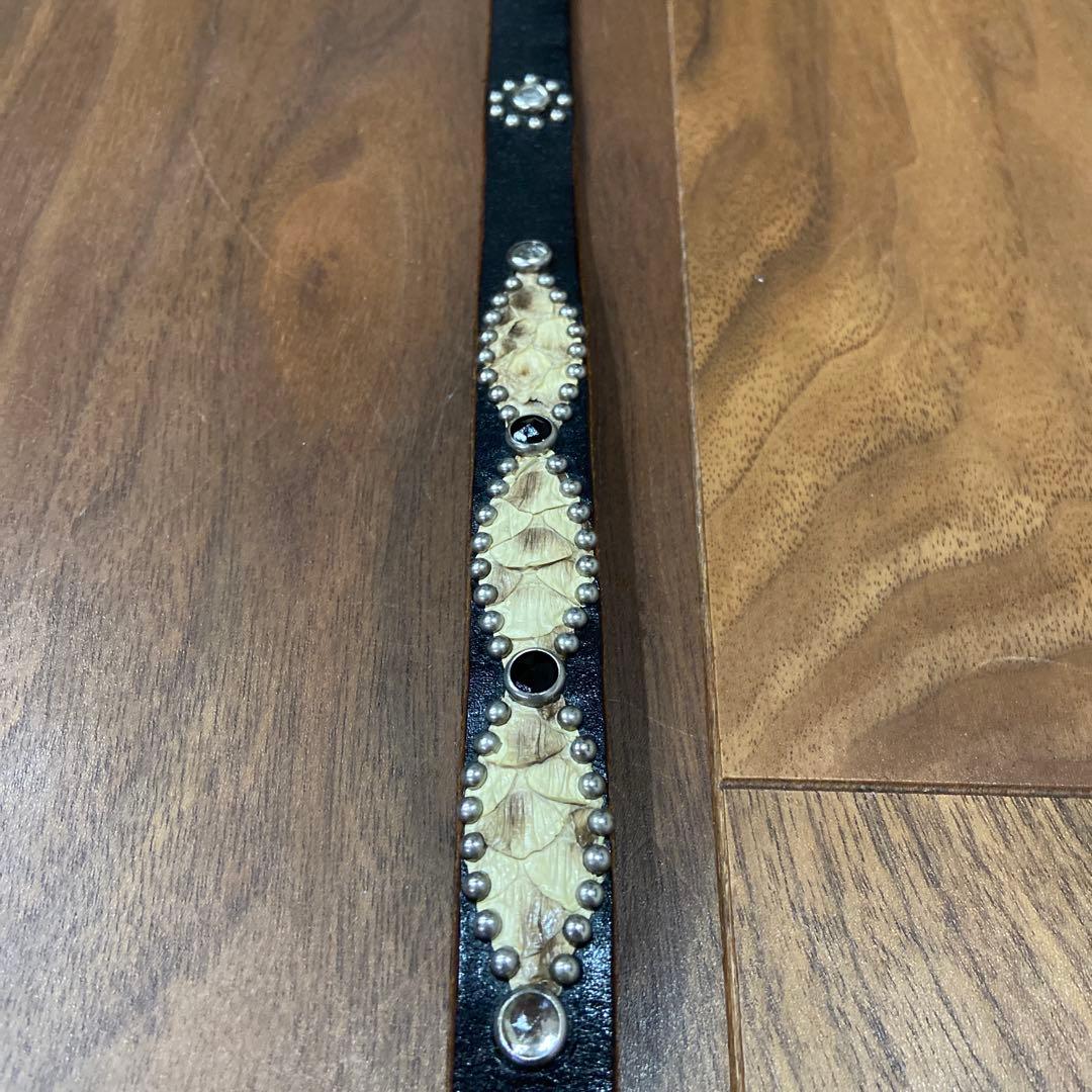 希少美品HTC ナローベルト ピーナッツ ブラック&クリアストーン 34inch