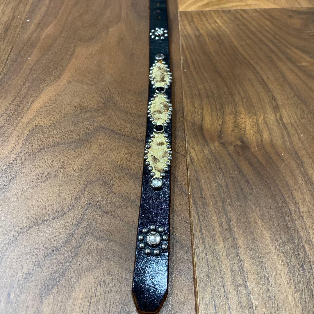 希少美品HTC ナローベルト ピーナッツ ブラック&クリアストーン 34inch