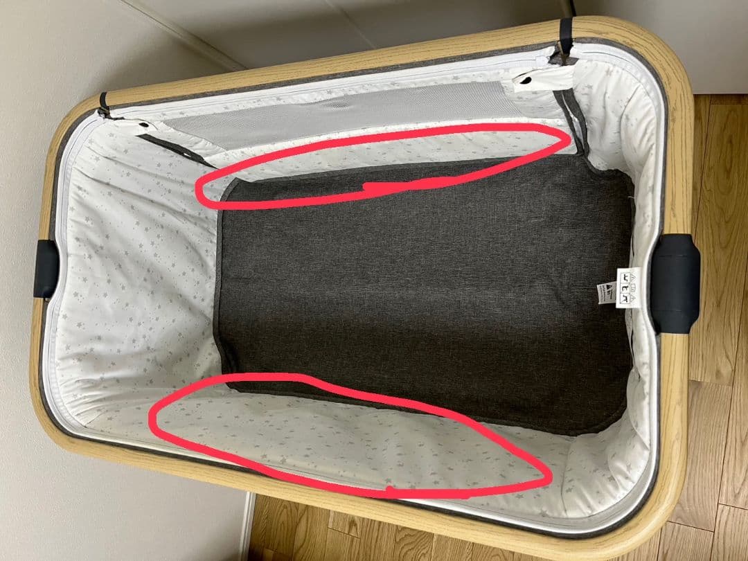 【PYKさん専用】説明書付き　HZDMJ ベビーベッド　グレー