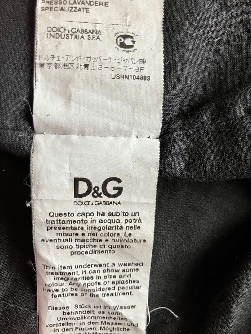 【希少美品】直営店購入品D&G ブラックレザーライダース 40サイズ