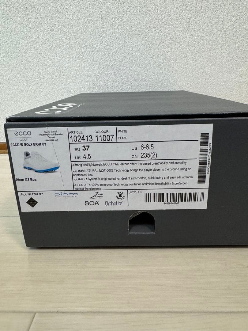 新品未使用ecco ゴルフシューズG3 BOA 37 BIOM 23.5 ヤク