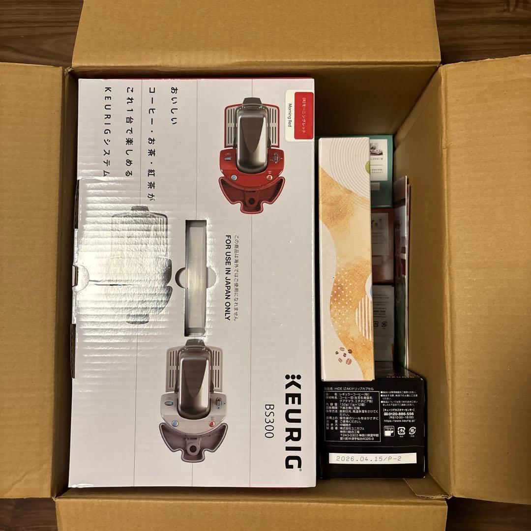 KEURIG カプセル式コーヒーメーカー BS300 モーニングレッド カプセル