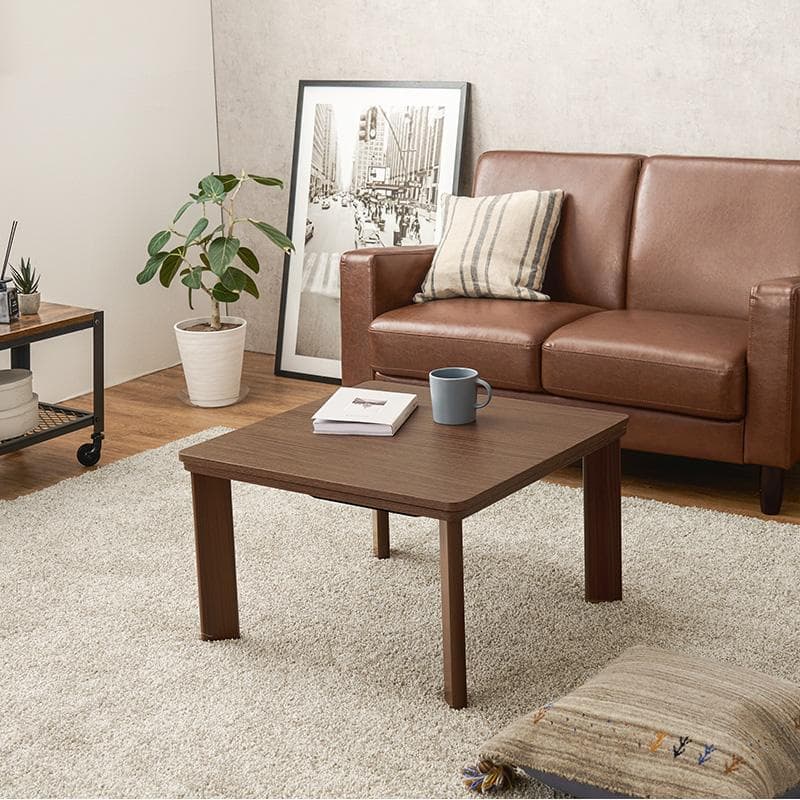 【新品訳あり】【正方形】リバーシブル天板 こたつテーブル 木目調 省スペース